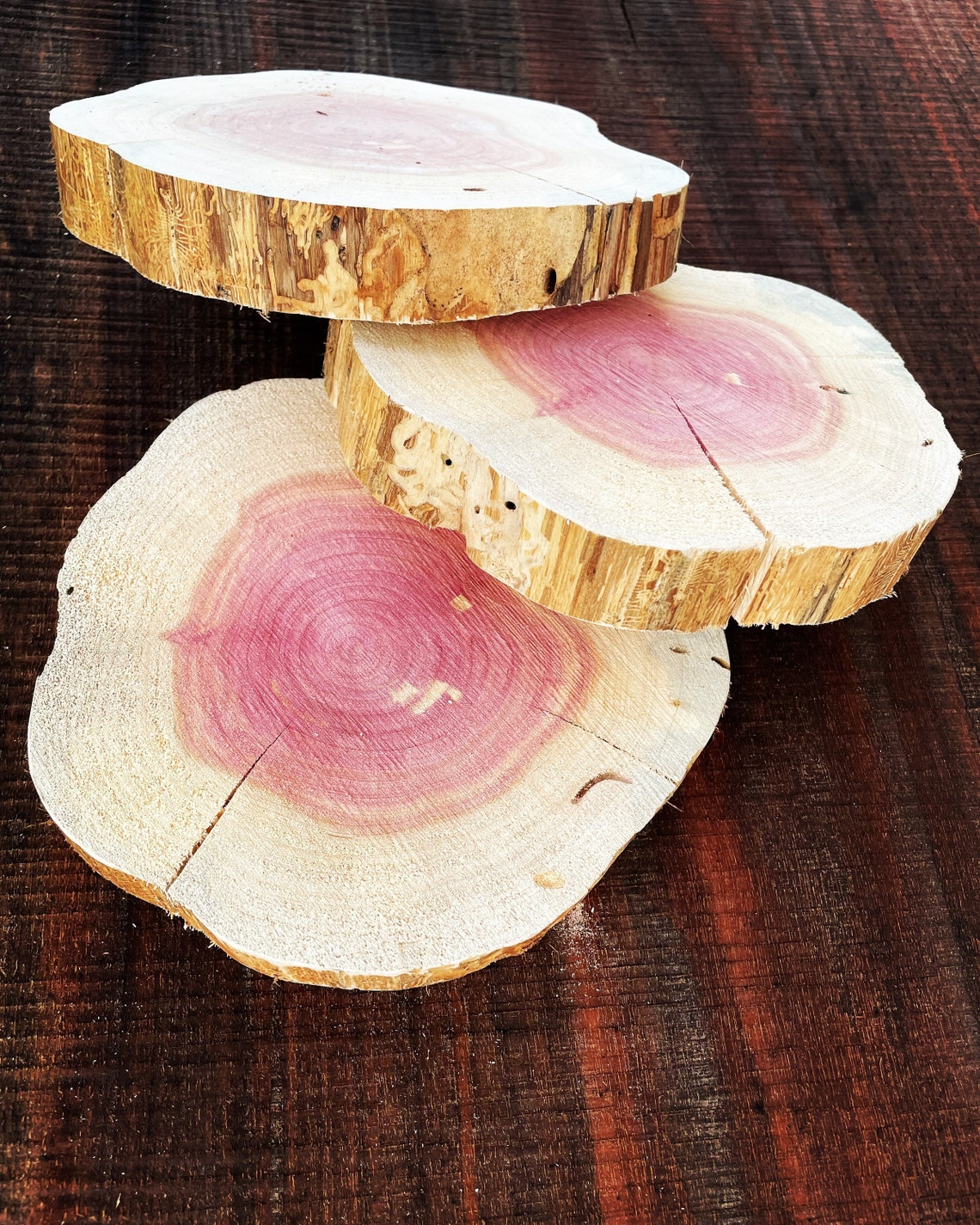 Eastern cedar rounds wood slices for centerpieces and so much Etsy