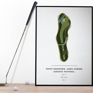 White Dogwood Augusta Art Print | Gift For Golfer | Golf Art | Gift for Dad | Golf Gifts For Men | Golf Art