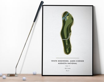 Augusta National 'White Dogwood' Golf Art Print