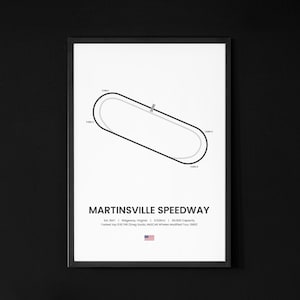 Martinsville Speedway NASCAR poster |NASCAR Art|Nascar track print|Nascar racing gift| Nascar Gift| Racing Art
