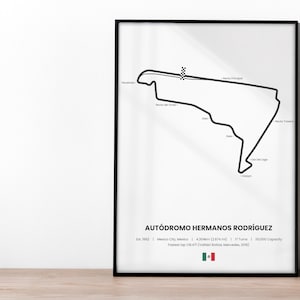 Mexican Grand Prix Formula 1 poster | Formula 1 print | Formula 1 wall art | Schumacher | Formula 1 Art | F1 Autódromo Hermanos Rodríguez
