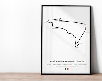 Mexican Grand Prix Poster | Formula 1 Autódromo Hermanos Rodríguez Print