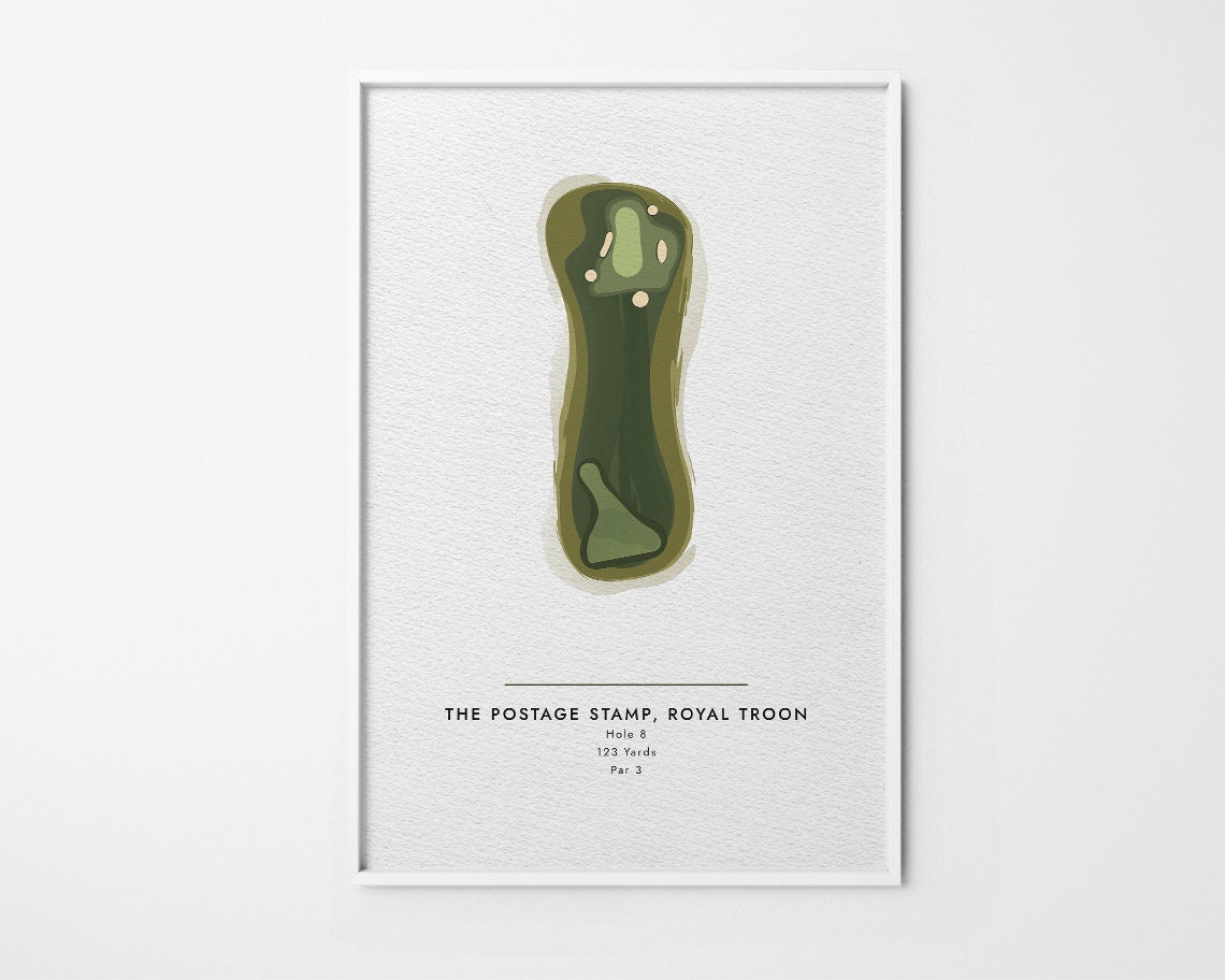 The Postage Stamp at Royal Troon Art Print Gift for Golfer Golf Art