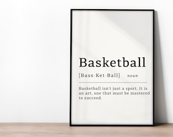 Basketball Definition Quote Poster Print, Michael Jordan, Lebron James, Sport, Home Art, Inspirational Poster, Quotes, Wall Art, Sport Art