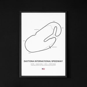 Daytona International Speedway NASCAR Race Track Giclée Poster, NASCAR Fan Gift, Auto Lover Gift, Digitale Wall Art, Office Wall Hanging Gift