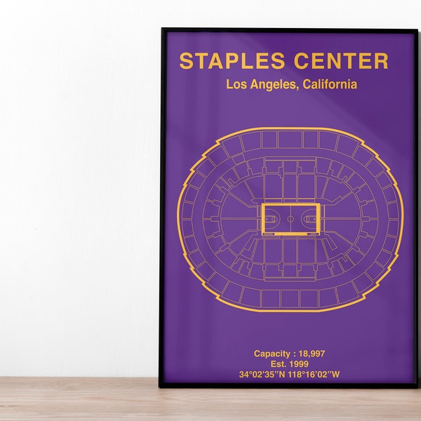 Los Angeles Lakers NBA Poster | NBA Print | Lebron James | Art du basketball | NBA Gift | Cadeau pour fan de basketball