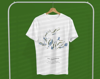 TPC Sawgrass Golf Course T Shirt, Golf Lover Gift, Gift for Golfer, Golf Gift, TPC Sawgrass Shirt, Augusta Art Shirt, Golf Tee