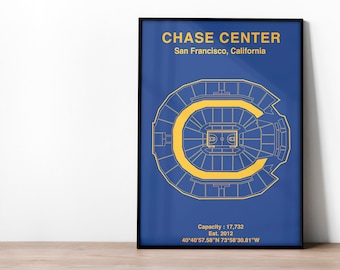 Chase Center NBA Poster | Golden State Warriors Print