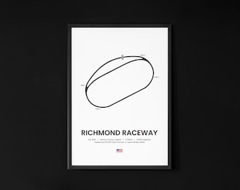 Richmond Raceway NASCAR poster |NASCAR Art|Nascar track print|Nascar racing gift| Nascar Gift| Dale Earnhardt