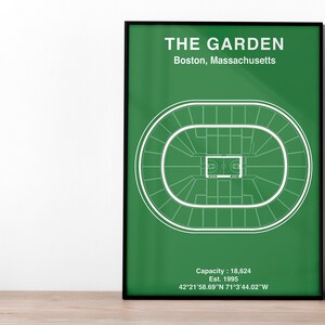 Boston Celtics TD Garden Poster | NBA Print | Basketball Art | NBA Gift | Gift for basketball fan