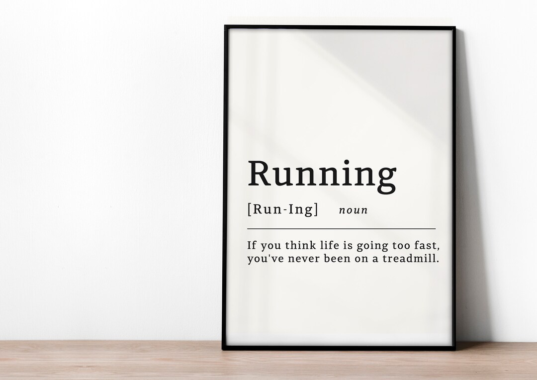Running Definition Print, Sport, Running Lover, Marathon Art, Gift for