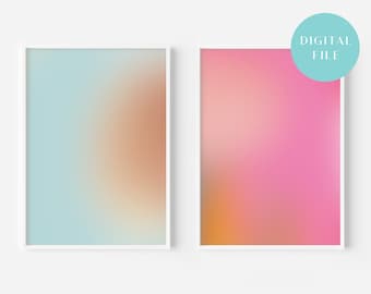 You made my day | Gradient Duo | Set of 2 Prints | Digital Download Art Print | Abstract Art Gallery Poster | Wall Art