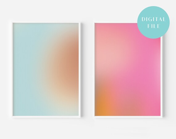 Gradient aesthetic good vibe poster, inspiring design horizontal