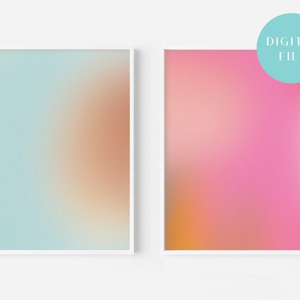 You made my day | Gradient Duo | Set of 2 Prints | Digital Download Art Print | Abstract Art Gallery Poster | Wall Art