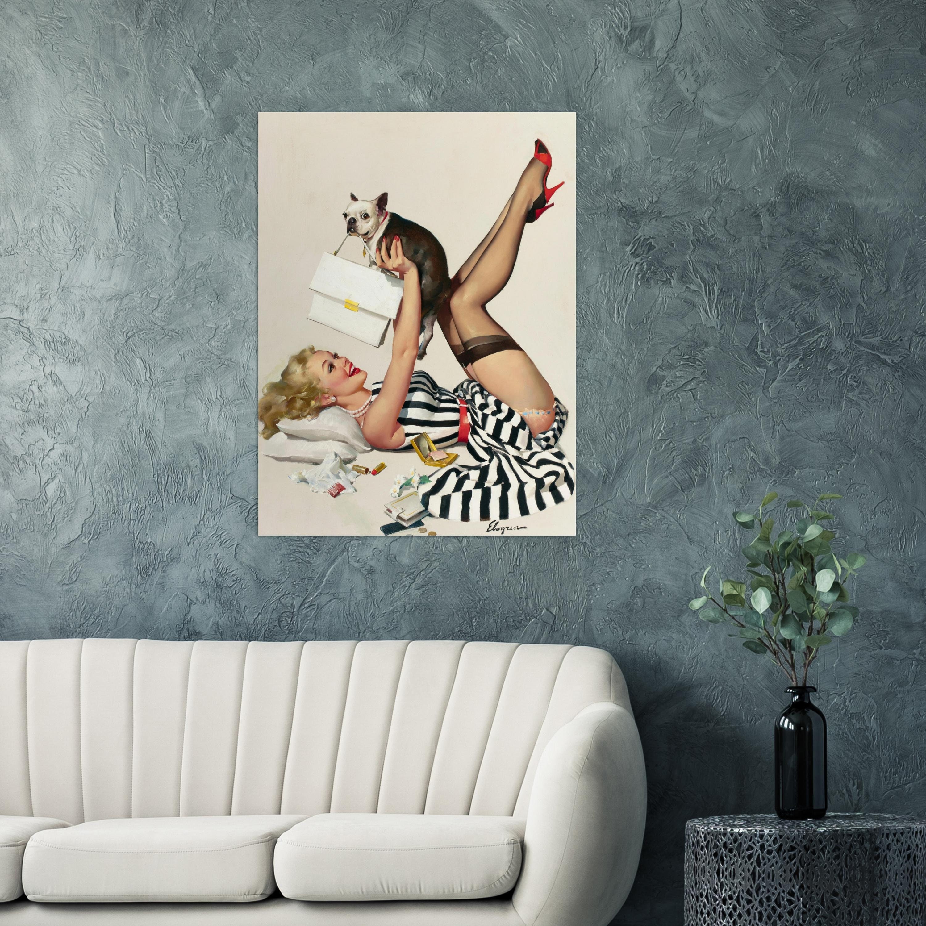 Gil Elvgren Lucky Dog dog Gone Robber Brown & Bigelow - Etsy Hong Kong Gil Elvgren Lucky Dog dog Gone Robber Brown & Bigelow - Etsy Hong Kong