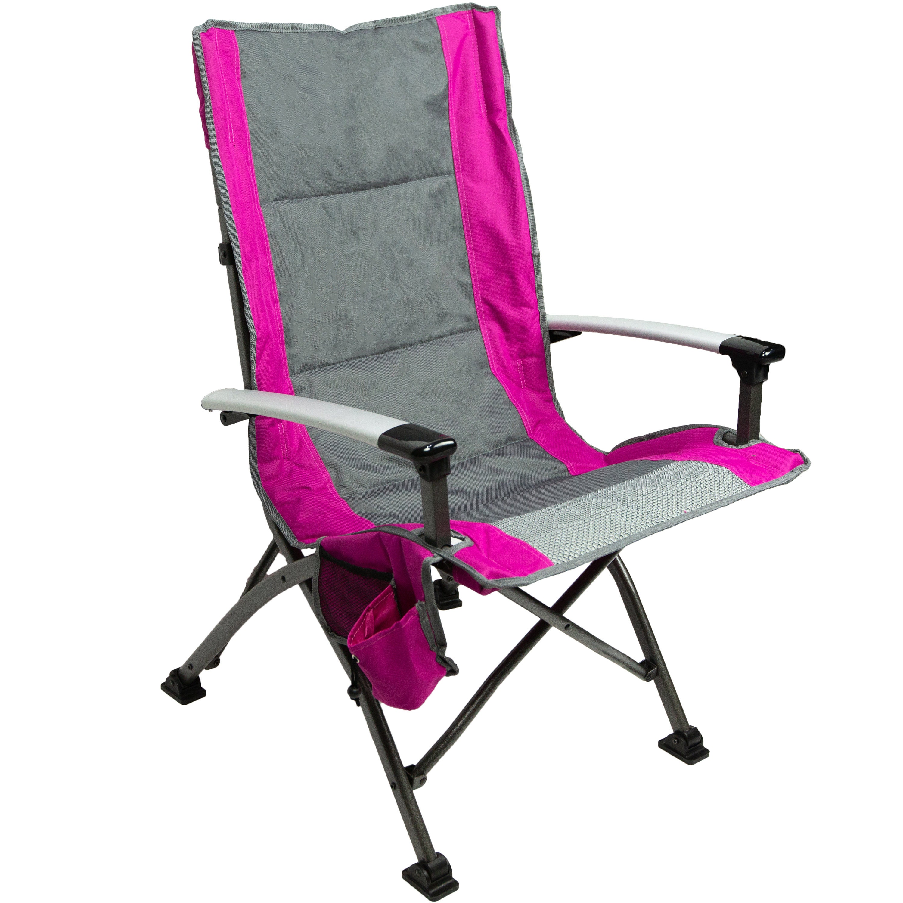 Durable Folding High Back Camping Chair With Head Rest And Cup Etsy