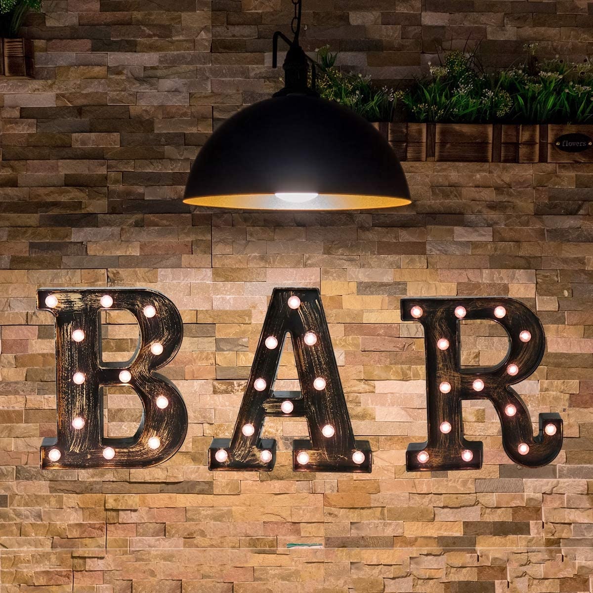 Vintage Bar Sign With Light Up Bar Letter Lighted Illuminated Etsy