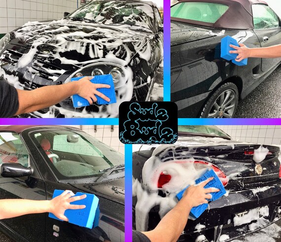Sudz Budz Premium Jumbo Foam Grid Car Wash Sponge 1pc, Anti-Marring Sponge  for Soap and Rinseless Washing