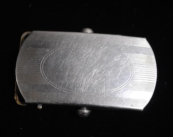 Antique German Silver Engraved Belt Buckle 1920s