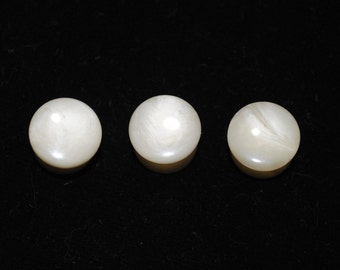 Vintage/Antique Set of 3 Pearlescent Round Shirt / Tuxedo Studs