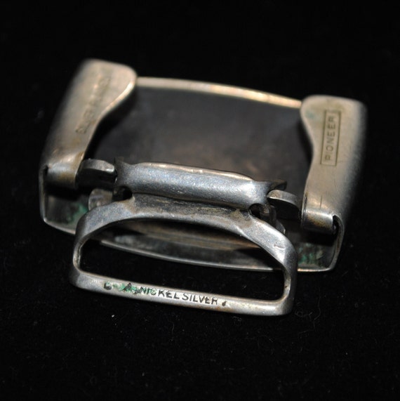 Antique 1920s Art Deco Pioneer Silverplated Belt … - image 7