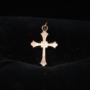 Antique Victorian 10k Gold-plated Cross Pendant / Rosary Piece