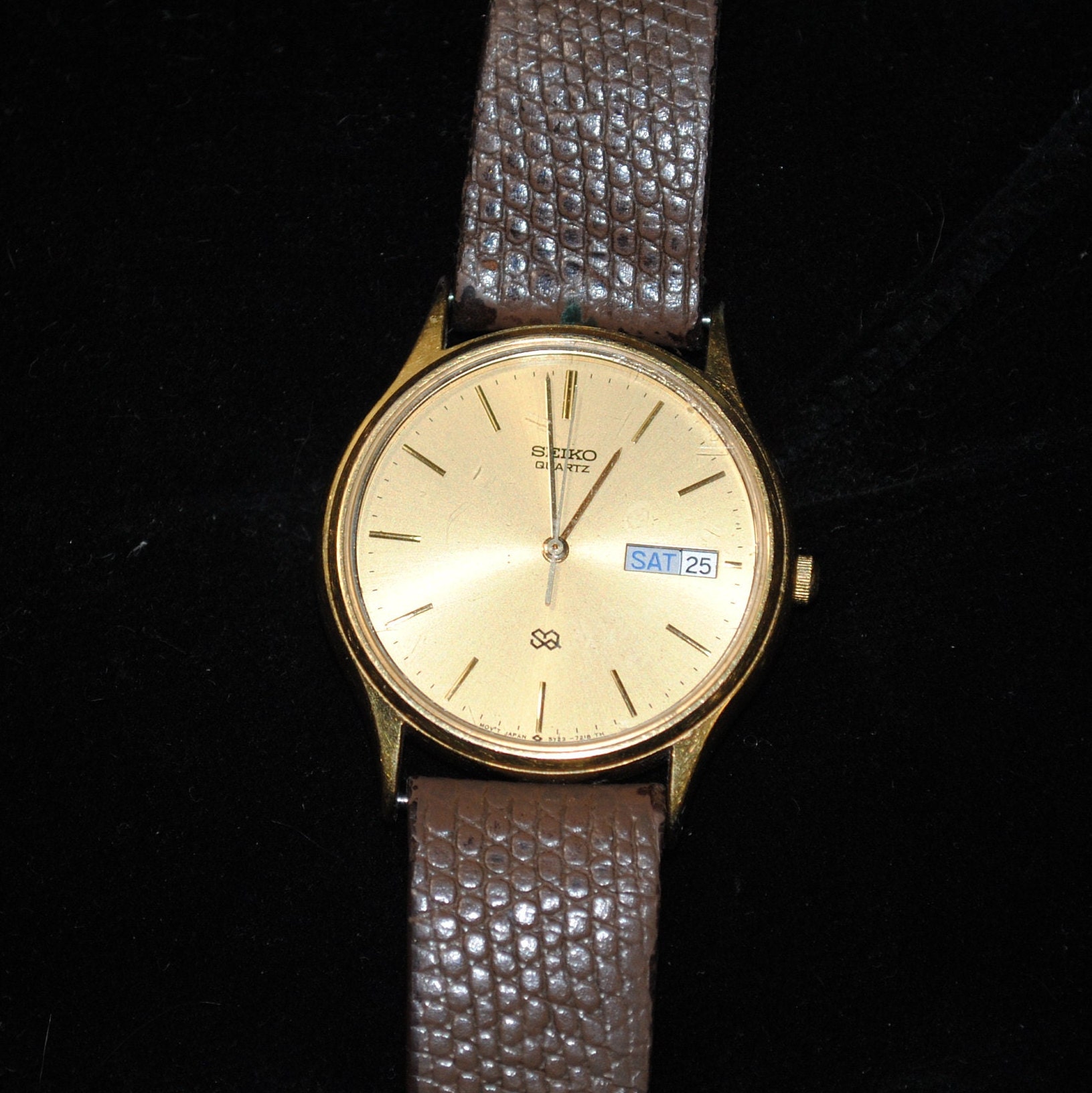 Working Vintage Men's Seiko Quartz S2 Gold Faced Watch - Etsy