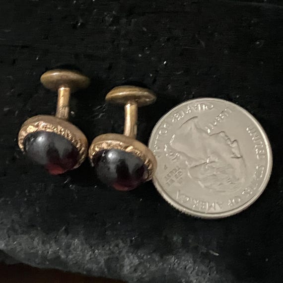 Antique Gold-plated Double-sided Amethyst Glass C… - image 6