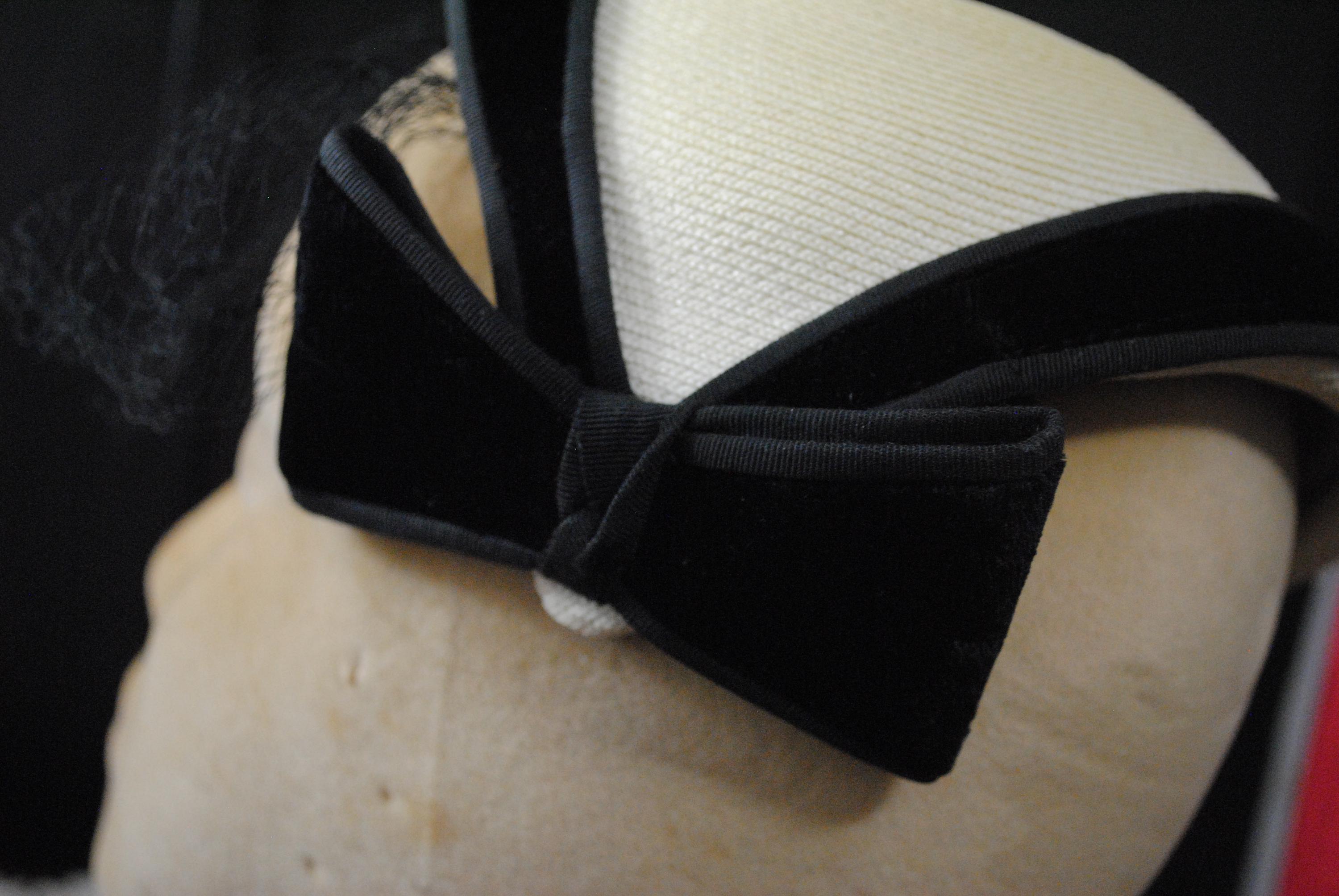 Vintage 1950s Lazarus Beige Straw Hat with Black Velvet Trim & Bow with Net Veil Unbranded Straw 1950s Vintage Accessories for sale | eBay main image 4