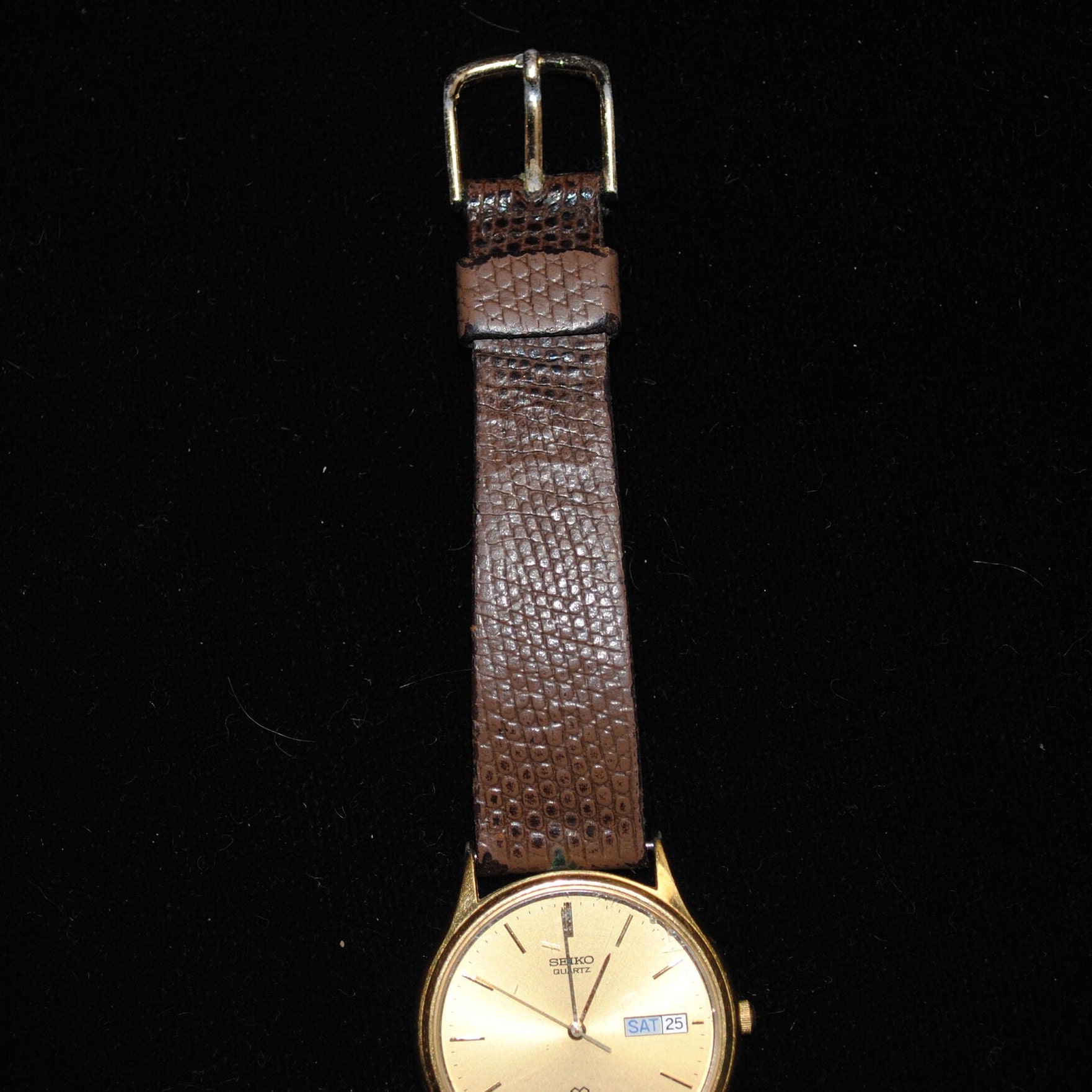 Working Vintage Men's Seiko Quartz S2 Gold Faced Watch - Etsy