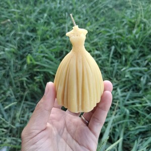 Wedding Dress Candle-Beeswax-Nontoxic-Gift For Bride-Anniversary-Married-Unique Candles-Bridal Shower-Wedding Favors-Bridesmaid Gift