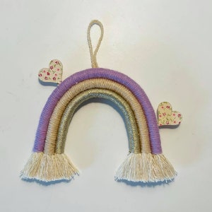 Purple rainbow wall hanging/ rainbow baby/ wall hanging/nursery decor/baby gift/ baby gift girl/ baby boy/nursery wall art/handmade rainbow