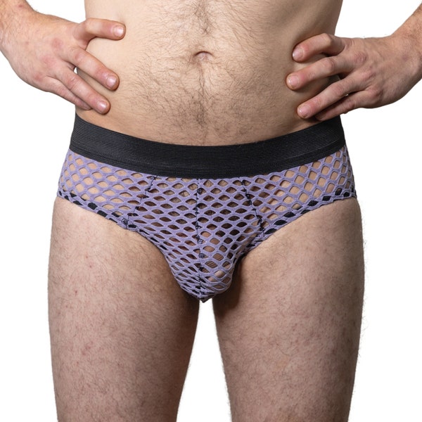 Lavender Diamond Mesh Underwear (Thong, Jock, Brief, Short, Backless)