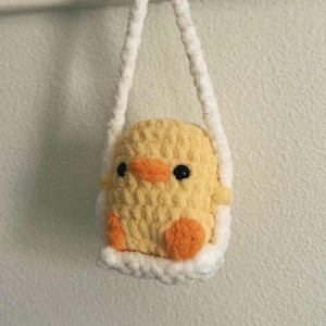 Hanging Swinging Duck | Handmade Crocheted Adorable Car Accessory