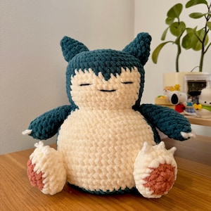 Cute and Cozy Snorlax Plushie | Handmade Crochet Amigurumi