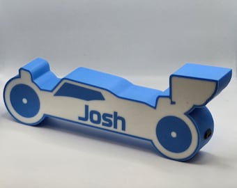 RC Car LED Light Box: 3D Printed Display - Custom Name Option