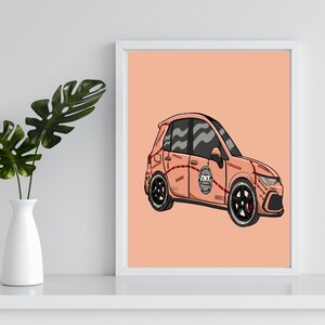 Personalized Car Illustration, Digital Drawing, Custom Vector Car, Gift for him, custom car drawing, custom car portrait, custom car print