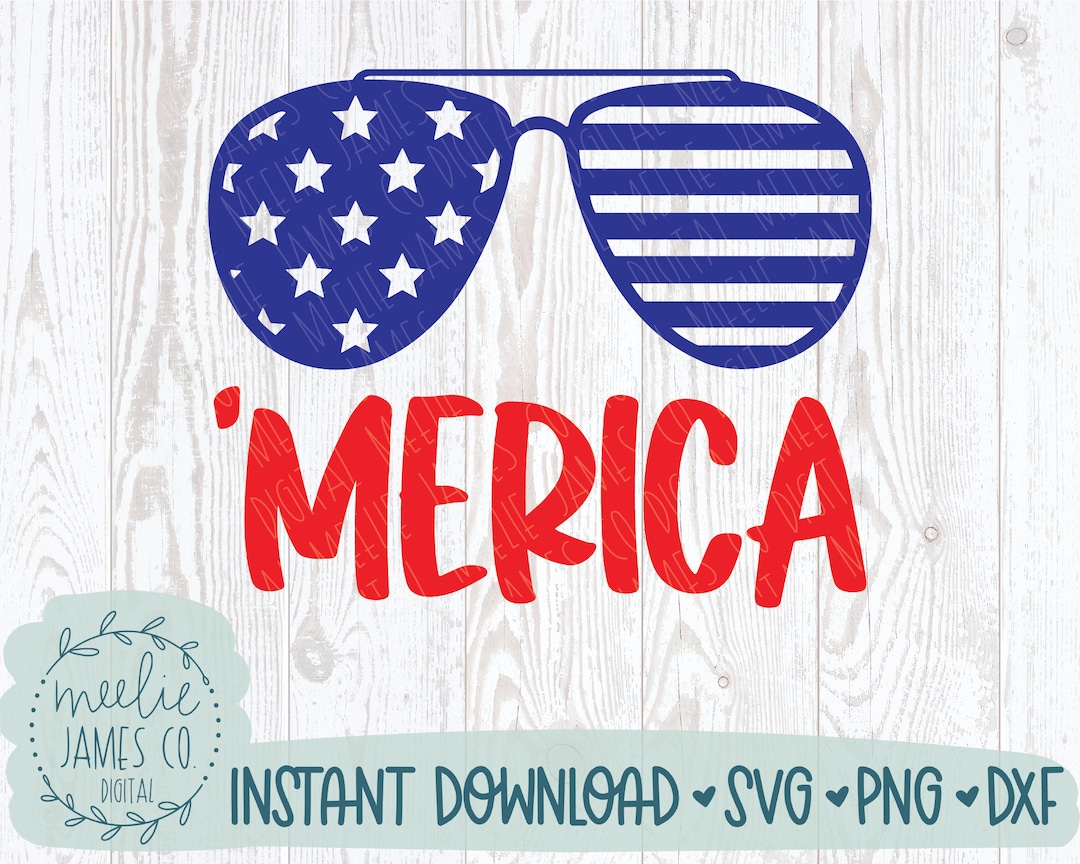 Fourth of July SVG, 'merica SVG, 'merica PNG, 'merica Sunglasses Svg