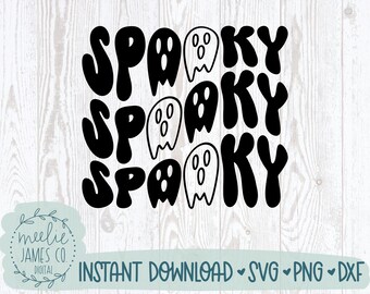 Spooky Ghost SVG, Spooky Vibes Svg, Kids Halloween Shirt SVG, Retro Spooky Svg, Spooky Season Png, Spooky Vibes Sublimatie, Moeder Halloween