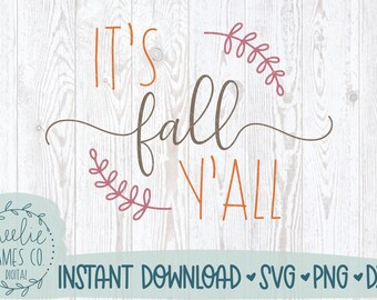 Het is Fall Y'all SVG, Wood Sign Cut File, Fall Farmhouse SVG, Fall Sign SVG, Png, Dxf, Hello Fall, Fall Decor