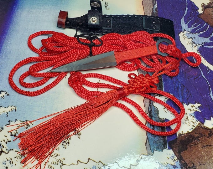 Sheng Biao Pro Level Rope Dart With Sheath. 4 Meter Red Rope With Black