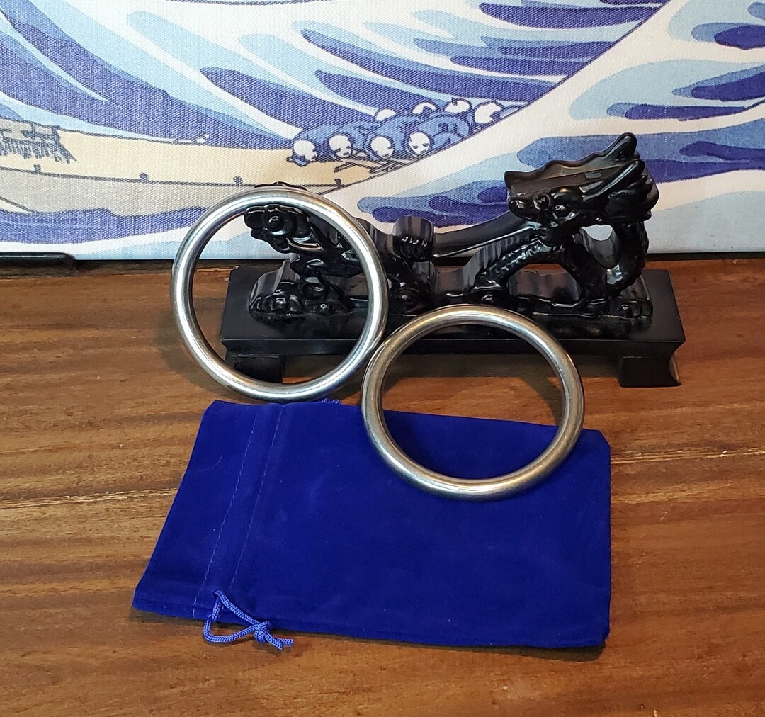 Wing Chun Rings. Solid 10mm Thick Seamless Steel Rings. Outside