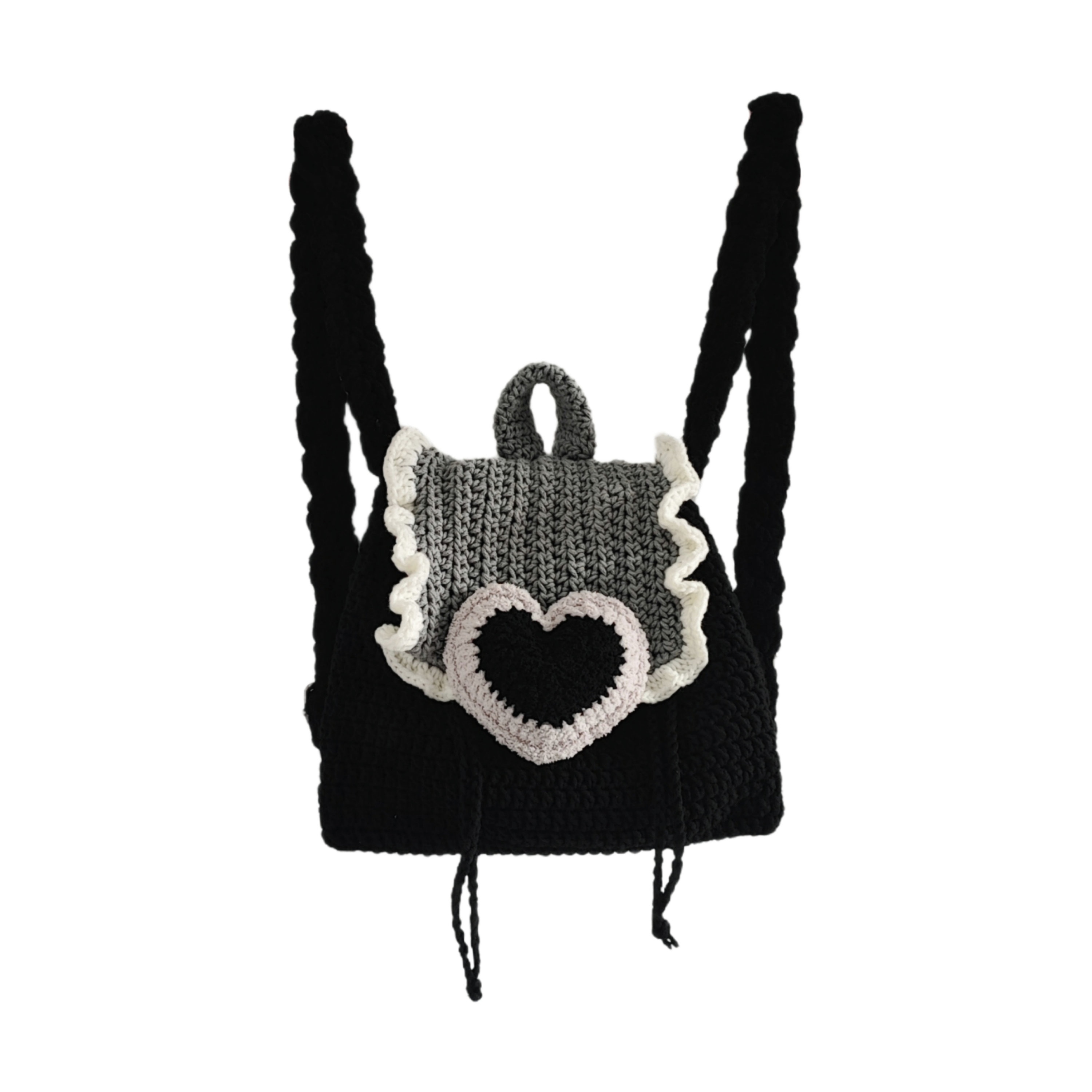 Handmade Crochet Backpack with Heart Design Free Easy Red Heart Pack a Heart Crochet Backpack Pattern  main image 2