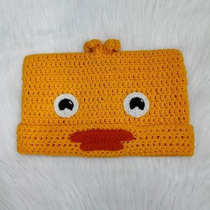 Duck Hat in Cat Beanie Style, Duck Cat Beanie Crochet, Duck Beanie, Cat Ear Hat Crochet, Cute Beanie