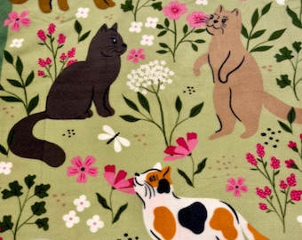 Fleece Tie Blanket: Cats (Handmade Throw 40 x 53)