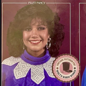 Vintage Filet Fancy Lace Collar Pattern Crochet Collar Pattern Vintage Collar Pattern Elegant Lace CollarPattern Vintage Elegant Lace Collar
