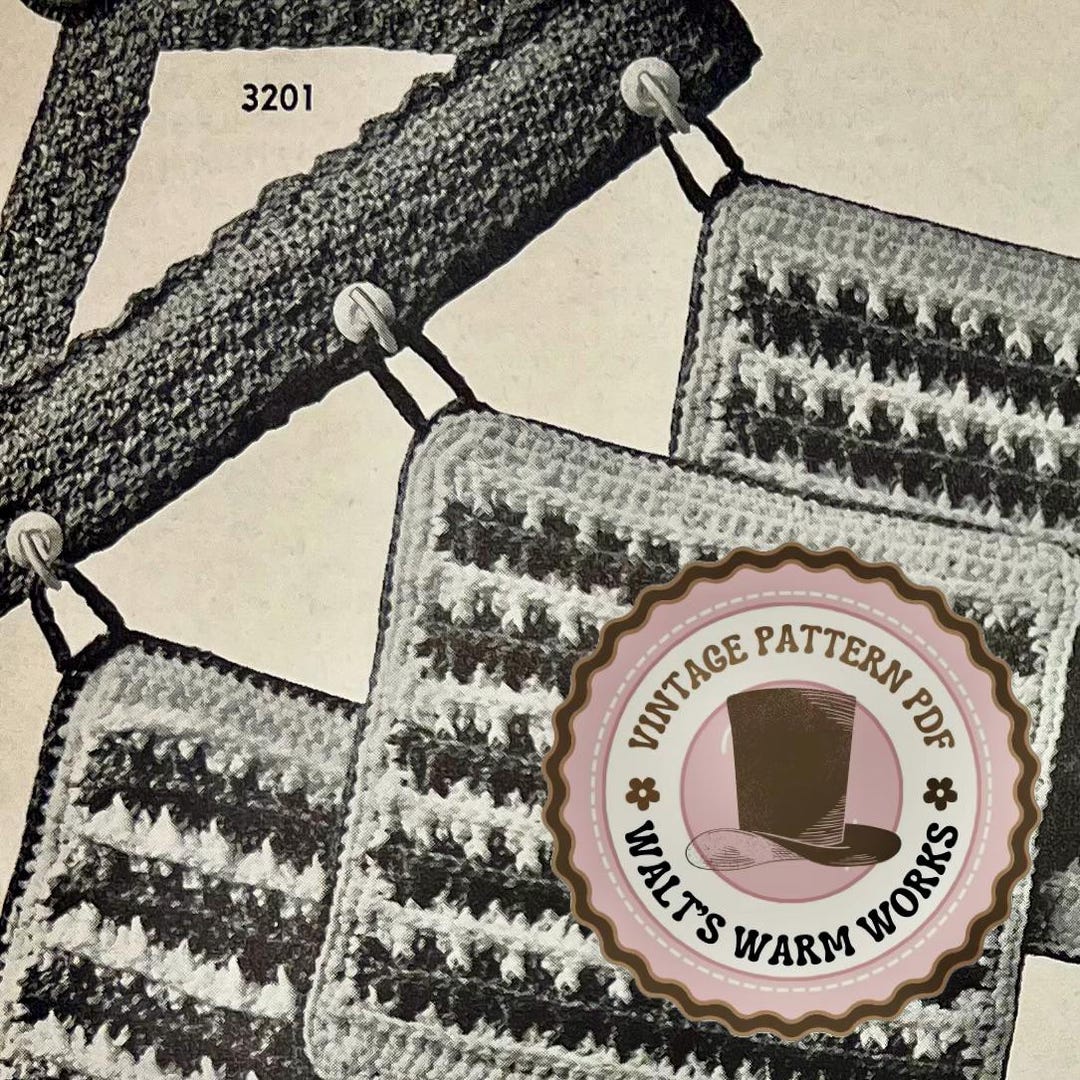 Patterns Scone Scotch Scones: Vintage Crochet Potholder Pattern (PDF) - Etsy