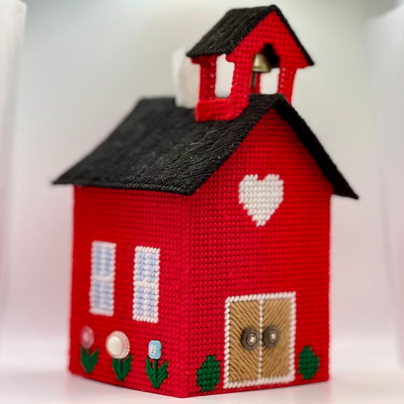 WaltsWarmWorks Schoolhouse Tissue Box Cover - Thumbnail 3