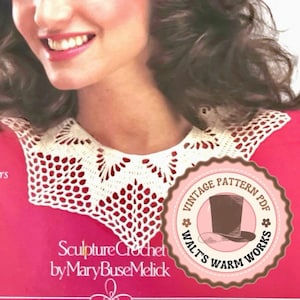 Vintage Breathless Lace Collar Pattern Crochet Collar Pattern Vintage Collar Pattern Elegant Lace Collar Pattern Vintage Elegant Lace Collar
