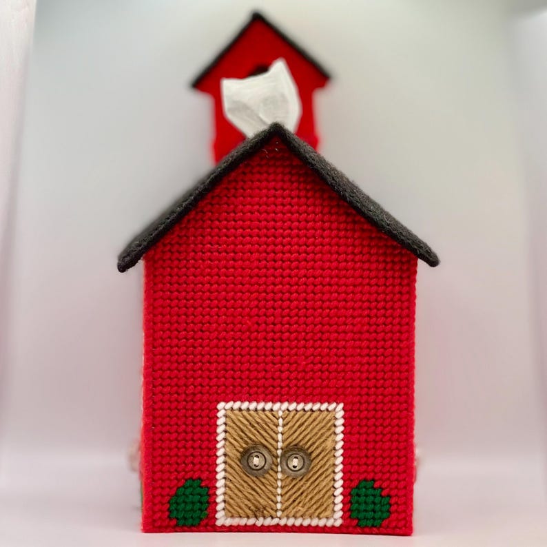 WaltsWarmWorks Schoolhouse Tissue Box Cover - Thumbnail 2